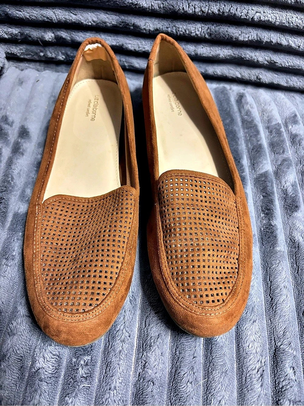 Liz Claiborne Women's Brown Perforated Moccasins